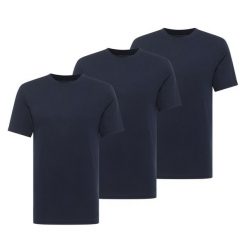 3-Pak T-Shirt Mustang Style Alex Granatowy 1017988 4136. Niebieskie t-shirty męskie Mustang, uniwersalny, bez wzorów, bez kołnierzyka. Za 149.99 zł.