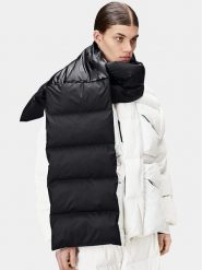 Rains Szalik Harbin Puffer Scarf W2T3 16300 Czarny. Czarne rękawiczki męskie Rains, bez wzorów, z materiału. Za 519.99 zł.