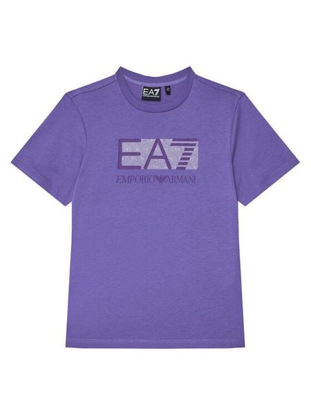 EA7 Emporio Armani T-Shirt 7B000036 AF10378 UA050 Niebieski Regular Fit. Niebieskie t-shirty dla chłopców EA7 Emporio Armani, bez wzorów, z bawełny, bez ramiączek. Za 129.99 zł.