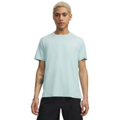 Koszulka do biegania męska Under Armour Velociti Pro. Niebieskie koszulki sportowe męskie Under Armour, l, bez wzorów, z elastanu, bez kołnierzyka, bez ramiączek, do biegania. Za 308.90 zł.