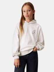 Calvin Klein Jeans Bluza Signage IG0IG02640 Écru Regular Fit. Bluzy dla dziewczynek Calvin Klein Jeans, bez wzorów, z bawełny, bez ramiączek, bez kaptura. Za 279.99 zł.