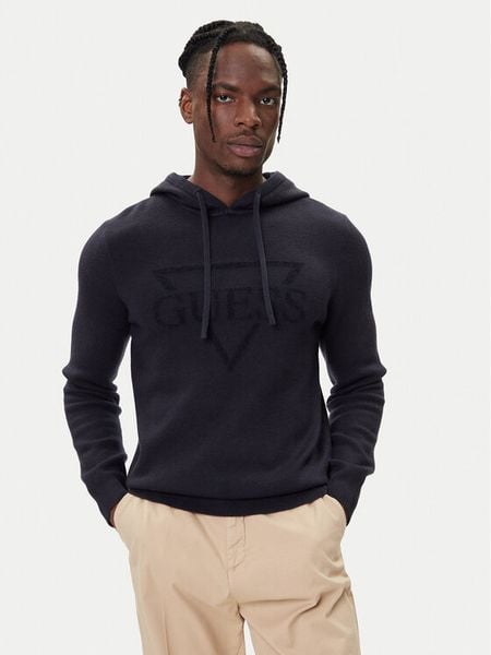 Guess Bluza M5BR18 Z0470 Granatowy Regular Fit. Niebieskie bluzy męskie Guess, m, z aplikacjami, z syntetyku, bez kaptura. Za 449.99 zł.