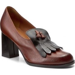 Półbuty SOLO FEMME - 52504-11-G50/G52-04-00 Cuoio/Czarny. Brązowe półbuty damskie Solo Femme, ze skóry, eleganckie. W wyprzedaży za 219.00 zł.