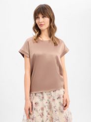 JOOP! Koszulka - Taila Kobiety wiskoza brązowy, 36. Brązowe t-shirty damskie JOOP!, bez wzorów, z dżerseju, biznesowe, bez kołnierzyka. Za 379.95 zł.