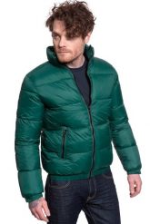 KURTKA WRANGLER THERMO PUFFER PINE W4B7XQG01 112129092. Zielone płaszcze męskie Wrangler, na zimę, s, bez wzorów, bez kaptura. Za 359.99 zł.