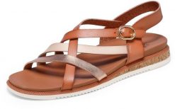 Skechers Damskie sandały DESERT KISS LOW PEAK RANK 114709 CSNT 36,5. Sandały damskie Skechers, bez wzorów, bez obcasa, bez zapięcia. Za 199.99 zł.