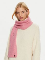 Guess Szal AW5214 POL03 Różowy. Czerwone czapki i kapelusze damskie Guess, z aplikacjami, z materiału. Za 299.99 zł.