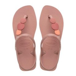 Klapki Havaianas Model Flash Urban Plus Kolor Rose. Czerwone klapki damskie Havaianas, bez wzorów, z gumy, sportowe, bez obcasa. Za 109.99 zł.
