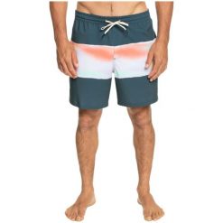 Szorty kąpielowe męskie Quiksilver Surfsilk Air-Brush Volley 17Nb. Niebieskie krótkie spodenki sportowe męskie Quiksilver, m, bez wzorów, z elastanu, żeglarskie. Za 217.50 zł.