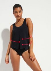 Kostium kąpielowy shape, średni stopień modelowania sylwetki. Niebieskie kostiumy jednoczęściowe damskie bonprix, bez wzorów. Za 179.99 zł.