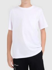 T-shirt gładki bawełniany chłopięcy 4F. Białe t-shirty dla chłopców 4f, bez wzorów, z bawełny, bez ramiączek. Za 24.99 zł.
