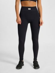 Damskie legginsy Hummel Pulse. Czarne legginsy sportowe damskie Hummel, l, bez wzorów, z dzianiny, z podwyższonym stanem, na fitness i siłownię. Za 213.00 zł.
