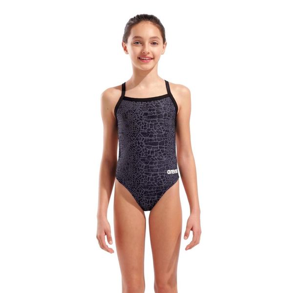 Strój Kąpielowy Dziewczęcy Arena Snakeskin Swimsuit Challengeback. Czarne stroje kąpielowe dla dziewczynek Arena, bez wzorów. Za 259.00 zł.