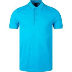 Koszulka Polo męska BOSS Paule 4 Turquoise/Aqua bawełniana slim fit turkusowa. Niebieskie koszulki polo męskie Boss, m, bez wzorów, z bawełny, sportowe, bez ramiączek. Za 309.00 zł.