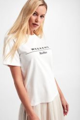 T-shirt Navetta WEEKEND MAX MARA. T-shirty damskie Weekend Max Mara, m, bez wzorów, bez kołnierzyka. W wyprzedaży za 180.17 zł.
