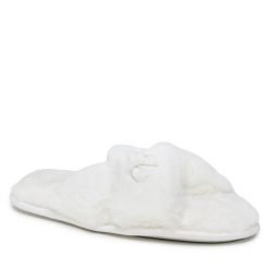 Kapcie DeeZee. Białe kapcie damskie DeeZee, bez wzorów. Za 49.99 zł.