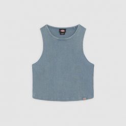Tank top Dickies Plentywood stormy. Szare koszulki sportowe męskie Dickies, bez wzorów, sportowe, bez kołnierzyka. Za 148.01 zł.