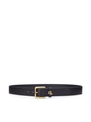 LAUREN RALPH LAUREN Pasek Damski Logo Keeper 412968765001 Czarny. Czarne paski damskie Lauren Ralph Lauren, bez wzorów, ze skóry. Za 339.99 zł.
