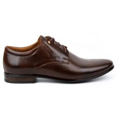 Olivier Buty męskie skórzane wizytowe 480 ciemny brąz brązowe. Brązowe eleganckie półbuty z jeansu, eleganckie, bez zapięcia. Za 367.89 zł.