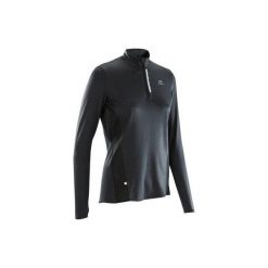 Koszulka RUN DRY+ ZIP. Czarne t-shirty damskie KALENJI. Za 49.99 zł.