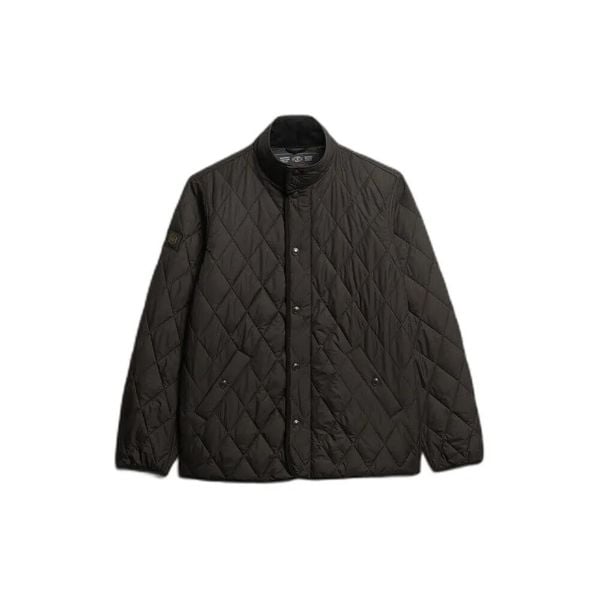 Kurtka puchowa Superdry Estate. Czarne kurtki męskie Superdry., xl, z aplikacjami, z puchu, eleganckie, bez kaptura. Za 449.70 zł.