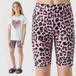 LEGGINSY DZIEWCZĘCE 4F DZIANINOWE KOLARKI DZIECIĘCE RÓŻOWE. Czerwone legginsy dla dziewczynek 4f, bez wzorów, z dzianiny. Za 29.00 zł.