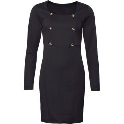 Sukienka biznesowa bonprix czarny. Czarne sukienki damskie bonprix, biznesowe, z dekoltem karo. Za 119.99 zł.
