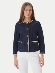 Luisa Spagnoli Marynarka Vario 542793 Granatowy Regular Fit. Niebieskie żakiety damskie Luisa Spagnoli, s, bez wzorów, z bawełny. Za 1,668.99 zł.