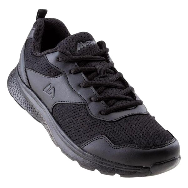 Trampki Męskie Derun. Czarne trampki męskie MARTES ESSENTIALS, bez wzorów, z koronki, klasyczne, bez zapięcia. Za 139.99 zł.