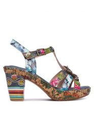 Laura Vita Sandały Nellao 30 Kolorowy. Sandały damskie Laura Vita, bez wzorów, ze skóry, bez obcasa, na słupku, bez zapięcia. Za 439.99 zł.