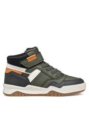 Geox Sneakersy J Perth Boy J367RF 0MEMS C3009 M Zielony ciemny. Zielone buty sportowe chłopięce Geox, bez wzorów, ze skóry, bez zapięcia. Za 224.99 zł.