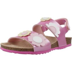 Sandały GEOX J ADRIEL GIRL Rose. Czerwone sandały damskie Geox, bez wzorów, z syntetyku, bez obcasa, bez zapięcia. Za 136.99 zł.
