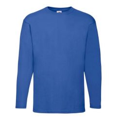 Męska Koszulka Z Długim Rękawem Valueweight. Niebieskie koszulki sportowe męskie Fruit of the Loom, m, bez wzorów, bez kołnierzyka, bez ramiączek, trekkingowe. Za 40.99 zł.