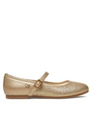 Tommy Hilfiger Baleriny Ballerina T4A3-33930-0572 S Złoty. Żółte baleriny dziewczęce Tommy Hilfiger, bez wzorów, ze skóry, bez zapięcia. Za 369.99 zł.