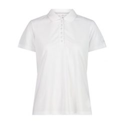 Koszulka polo damska CMP. Białe koszulki sportowe damskie CMP, m, bez wzorów, z materiału, bez kołnierzyka, bez ramiączek. Za 93.70 zł.