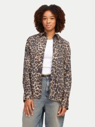 JJXX Koszula Jamie 12200353 Brązowy Relaxed Fit. Brązowe bluzki damskie JJXX, s, bez wzorów, z bawełny, bez kołnierzyka, bez ramiączek. Za 149.99 zł.