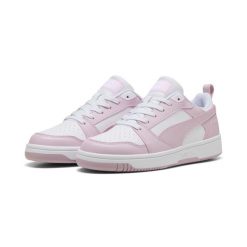 Sneakersy Rebound V6 Low PUMA White Rose Mauve Pink. Białe obuwie sportowe damskie Puma, bez wzorów, do koszykówki. Za 319.00 zł.
