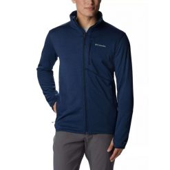 Sweter polarowy męski Columbia Park View Fleece Full Zip. Niebieskie swetry przez głowę męskie Columbia, na zimę, m, bez wzorów, z polaru, bez kołnierzyka. W wyprzedaży za 280.00 zł.