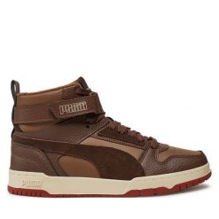 Sneakersy Puma. Brązowe półbuty dziewczęce Puma, bez wzorów, bez zapięcia. Za 229.99 zł.