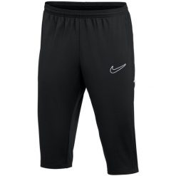 Spodnie męskie Nike Dri-FIT Academy 3/4. Czarne spodnie materiałowe męskie Nike, m, bez wzorów, z poliesteru. Za 108.99 zł.