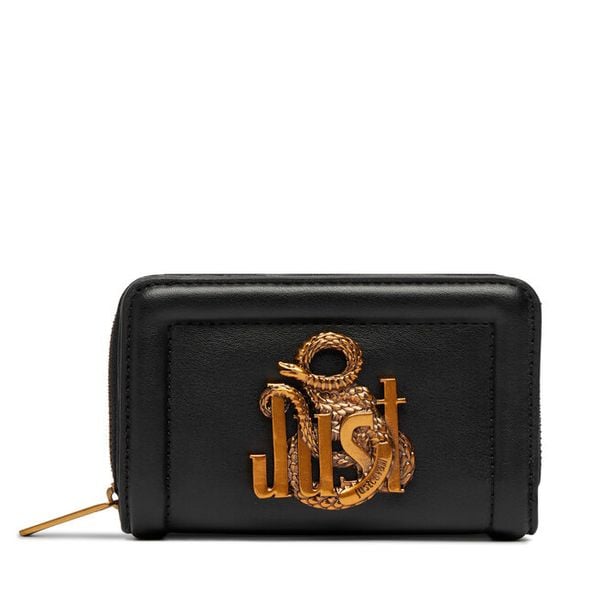 Portfel Just Cavalli. Czarne portfele damskie Just Cavalli, bez wzorów. Za 439.99 zł.