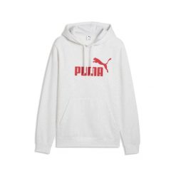 Męska bluza z kapturem Essentials z logo No. 1 PUMA. Białe bluzy męskie Puma, na jesień, l, bez wzorów, z bawełny, z kapturem. Za 229.00 zł.