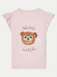 Guess T-Shirt K5RI18 K6YW4 Różowy Regular Fit. Czerwone t-shirty i topy dla dziewczynek Guess, z aplikacjami, z bawełny, bez ramiączek. Za 69.99 zł.
