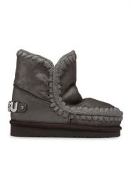 Mou Śniegowce Eskimo 18 With Rhinestones Logo Srebrny. Szare kozaki damskie Mou, ze skóry. Za 1,219.00 zł.