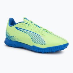 Buty piłkarskie męskie PUMA Ultra 5 Play TT fizzy apple/puma. Białe buty sportowe męskie Puma, bez zapięcia, do piłki nożnej. Za 189.99 zł.