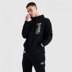 Bluza męska Ellesse Stratson Oh Hoody. Czarne bluzy męskie Ellesse, m, bez wzorów, bez kaptura. W wyprzedaży za 282.10 zł.