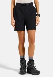 Spodenki damskie ODLO Short ASCENT SHORT. Czarne szorty damskie Odlo, bez wzorów, z tkaniny. Za 549.99 zł.