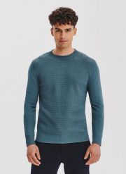 PAKO LORENTE - Turkusowy sweter męski. Niebieskie swetry przez głowę męskie Pako Lorente, na jesień, m, bez wzorów, z bawełny, bez kołnierzyka. Za 139.99 zł.