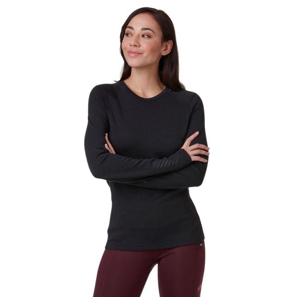 Bluza damska Helly Hansen LIFA Merino Midweight Crew - black. Czarne bluzy damskie Helly Hansen, na zimę, m, bez wzorów, z materiału, bez kaptura. Za 463.65 zł.