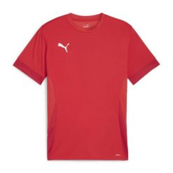 Koszulka Puma Teamgoal Matchday. Czerwone koszulki sportowe męskie Puma, bez wzorów, bez kołnierzyka, bez ramiączek, do piłki nożnej. Za 79.00 zł.